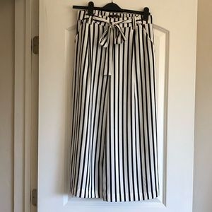 Zara striped culotte pant